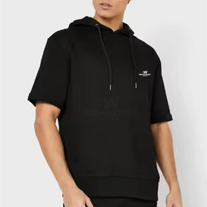 Transpirable superventas hombres Sudadera con capucha pantalones cortos conjunto de alta calidad ropa informal precio razonable hombres sudaderas con capucha conjunto corto para adultos - Product Image 2