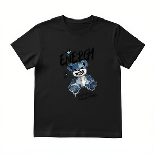 T-shirt Unisex 100% Cotone 210GSM Vestibilità Casual Oversize Stampa DTG Logo Frontale Abbigliamento Compresso - Product Image 2