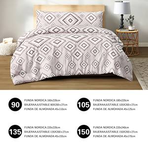 Juego de Funda Nórdica de 3 Piezas, Tejido Geométrico, 100% Algodón, con Sábana Ajustable y Funda de Almohada, Ropa de Cama de Lujo para el Hogar - Product Image 4