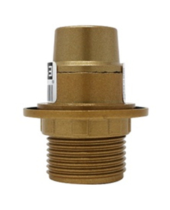 Portalampada E14 in oro con corpo filettato, stop e rondella (Koala H038830) - Product Image 1
