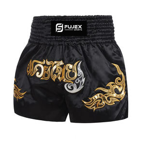 Pantalones cortos de Kickboxing con diseño de cordón de Muay Thai para adultos, pantalones cortos de artes marciales Unisex, pantalones cortos de boxeo para niños, pantalones cortos deportivos de lucha - Product Image 2