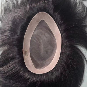 Taz วิกผมอินเดียแบบเชมมี่สำหรับผู้ชายวิกผมเบสแบบโมโนและผมปลอม-นุ่มน้ำหนักเบาเป็นมิตรกับสิ่งแวดล้อม - Product Image 1