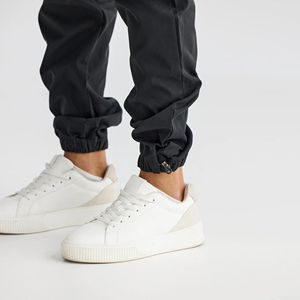 Pantalon Cargo Homme Adulte Couleur Noire Pantalon de Travail Extérieur Déchets Élastiques Pantalon Cargo Streetwear Slim Fit avec Fermeture à Cordon - Product Image 4