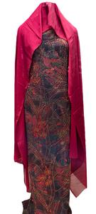 Colección A.K.TRENDY, Conjunto Somali Dirac, Tela Gabasar, Mangas Campana, Estampado Floral, Mangas Largas, Algodón y Spandex, Ecológico, Lujoso, Holgado - Product Image 2