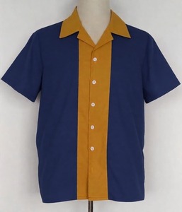 Camisa de Bolos Vintage para Hombre con Diseño de Panel Vertical Triple, Cuello Abierto y Tejido Transpirable de Alto Rendimiento - Product Image 6