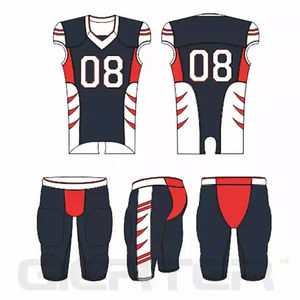 Nouvel ensemble de vêtements de sport respirants d'uniforme de football américain à la mode dans un design élégant récent - Product Image 2