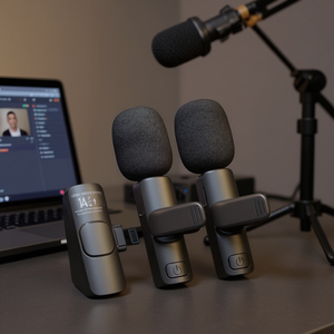 Micrófono Externo Inalámbrico K9 1A2-L de Plástico con Conexión Lightning para Vlog Personal y Transmisión en Vivo - Product Image 2