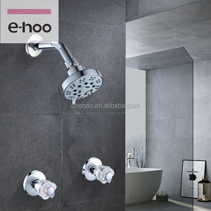 Mezclador de ducha oculto de 8 pulgadas, válvula oculta con rociador de doble mango - Product Image 6