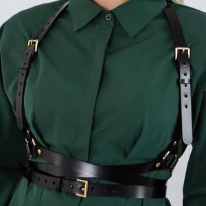 Arnés de Cuero Genuino para Hombre, Estilo Transformer, Cinturón Ajustable, Color y Logotipo Personalizables, Regalos Hechos a Mano LWH-0021B - Product Image 1