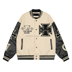 Nuevo bombardero prendas de vestir béisbol Letterman chaqueta de invierno para hombre básico cuero carta hombre béisbol bombardero chaquetas - Product Image 1
