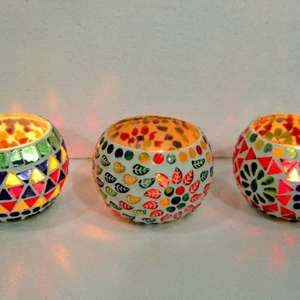 Portavelas Mosaico Vidrio Multicolor (Surtido) - Product Image 6