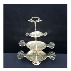 Support pour bol à chocolat en laiton doré à trois étages Offre Spéciale - Product Image 5