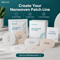 Patch adhésif pour capteur CGM RECOO, respirant, non tissé, formes prédécoupées pour moniteur de glucose continu, OEM