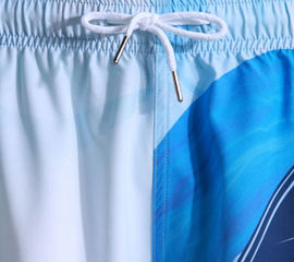 กางเกงขาสั้นออกกำลังกายสำหรับผู้ชายผ้าใยสังเคราะห์สีทึบปรับแต่งได้หลายสีโพลีเอสเตอร์สแปนเด็กซ์ - Product Image 4