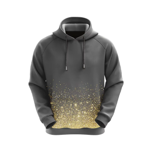 Sweat-shirt à capuche zippé noir pour homme avec motif imprimé étoiles, coupe classique, vêtement décontracté, saison automne, tissu tricoté en polyester - Product Image 1