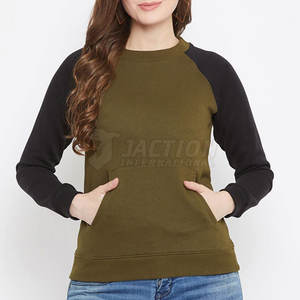 Sudaderas de mujer de invierno fabricadas en Pakistán-Color sólido Transpirable Logotipo impreso personalizado Color Algodón/Material de poliéster - Product Image 1