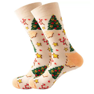 Venta al por mayor personalizado colorido impreso patrones lindos Calcetines unisex algodón peinado Navidad invierno calcetines de longitud media - Product Image 4