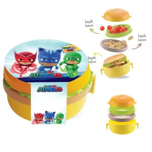 PJ Lunch Box Toy Hamburger With Surprise Candy Food Grade Plastic High Quality Halal Made In Turkey