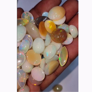 116 pièces opale éthiopienne naturelle 13-30mm ovale Marquise poire Cabochon 628cts Lot pierre précieuse blanche vente en vrac Iroc certifié - Product Image 3