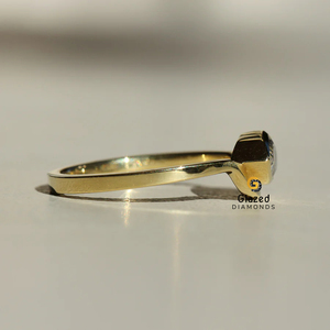 VVs Moissanite 2 Ct Marquise Cut D Juego de bisel incoloro East West Anillo de compromiso solitario para mujer en plata de ley 925 - Product Image 3