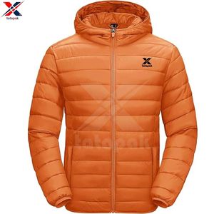 Chaqueta acolchada impermeable ligera para hombre de moda, cuello levantado, cierre de cremallera, ropa de abrigo de invierno transpirable de poliéster/nailon - Product Image 2