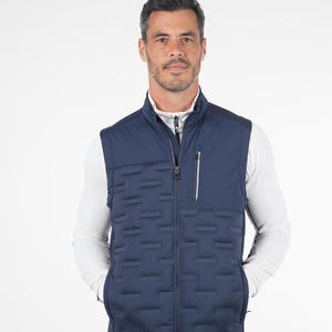 Chaleco acolchado para hombre cálido cuello en V ropa exterior Formal Otoño Invierno de talla grande cierre de cremallera personalizable OEM - Product Image 1