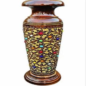 Jarrones de bambú y madera modernos hechos a mano para el hogar, oficina, guardería, espacios de jardín, diseño interior elegante con maceta para flores - Product Image 1