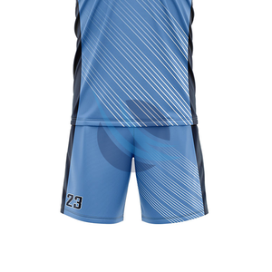 ชุดกีฬาวอลเล่ย์บอลแบบสั่งทำชุดเสื้อซับเหงื่อระบายอากาศได้และกางเกงขาสั้นพิมพ์ซับลิเมชันน้ำหนักเบาสำหรับทีม - Product Image 3