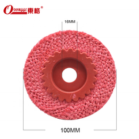 Roue de polissage en sisal rouge à noyau en fer de 100 mm pour le polissage de l'acier inoxydable