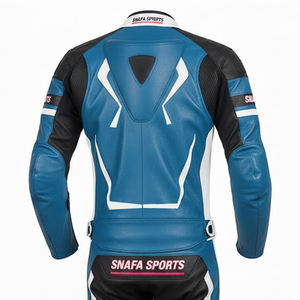 Trajes de carreras de motos de cuero genuino más vendidos Nueva llegada Trajes de moto de cuero impermeables y a prueba de viento transpirables - Product Image 4