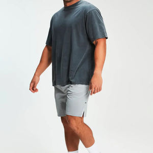 Camiseta de algodón 100% para hombre, camisetas de lavado ácido con estampado holgado para hombre, camisetas de lavado ácido de buena calidad para Fitness para adultos - Product Image 3