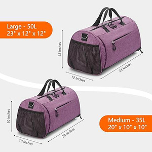 Bolsa Deportiva de Viaje con Compartimento Separado para Zapatos, Compartimento Impermeable, Ligera, para Gimnasio, para Hombres y Mujeres, para Natación - Product Image 5