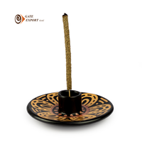 Soporte Palo Santo de madera de sándalo peruano 100% hecho a mano en forma redonda en caja al por mayor de artesanos peruanos
