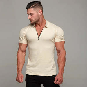 Vente en gros POLO élégant à manches courtes coupe ajustée rayures pour hommes polos en tissu 100% coton pour hommes et femmes 2024 - Product Image 2