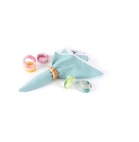 Anneau de serviette en métal de qualité supérieure, écologique, en forme de feuille, parfait pour une mise en scène de table de luxe, mariages, anniversaires, élégant
