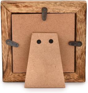 Faizacraft Handmade Modern Rectangle Wood <b>Photo</b> <b>Frame</b> Custom Printed Wall Mountable Memorable Image <b>Clips</b> Holder Tabletop - Product Image 2