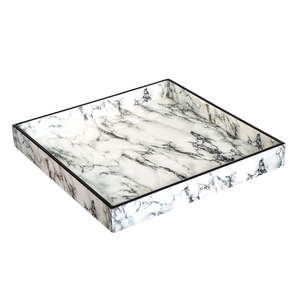 Plateau de service en marbre poli de haute qualité, vente en gros, nouveau design, fait main, style américain, écologique, pour mariage - Product Image 1