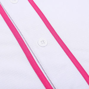 Maillot de baseball pour hommes OEM chemises boutonnées uniformes de sport hipster à manches courtes hip hop maillots de baseball personnalisés vente en gros vierge - Product Image 4