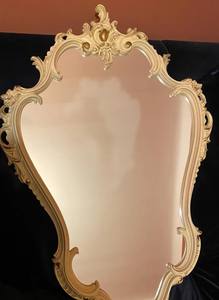 Miroir baroque vénitien du milieu du XIXe siècle, couleur crème - Product Image 2