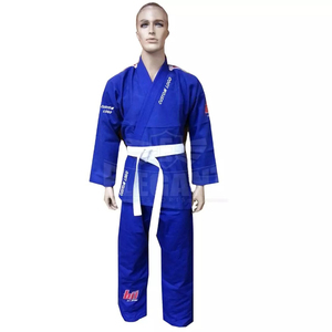 Short de sport élégant avec logo personnalisé, uniforme bleu BJJ pour Kick Boxing Muay Thai & Jiu Jitsu Plain Fight Gear - Product Image 1