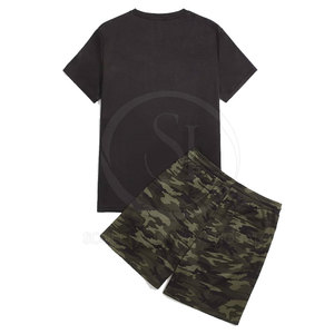 ชุดกางเกงขาสั้นกางเกงขาสั้นสำหรับฤดูร้อนแบบลำลองสำหรับงานหนักสีพื้นชุดกางเกงขาสั้นระบายอากาศได้ดีสำหรับขายส่ง - Product Image 2