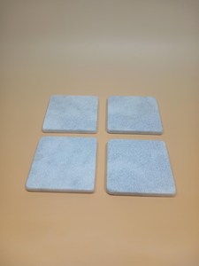 Juego de Cuatro Posavasos de Mármol Travertino Natural, Posavasos Minimalistas Modernos para Bebidas - Product Image 4