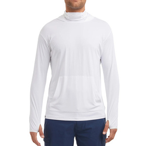 Sudadera con capucha de pesca de manga larga de nuevo diseño, camisa antibacteriana antiUV para exteriores, transpirable, impermeable, con capucha en blanco - Product Image 1