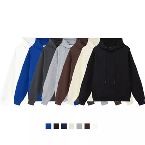 Sweat-shirts à capuche surdimensionnés pour hommes, prix bas, broderie unie, 100% coton, respirants, mode d'hiver - Product Image 1