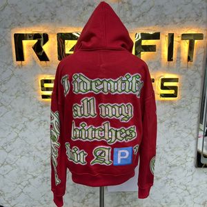 Sweats à capuche avec fermeture éclair les plus demandés avec étiquette personnalisée qualité supérieure sérigraphiés en strass fabriqués en usine prix bas sweats à capuche pour hommes sweats à capuche - Product Image 6