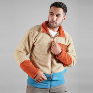Chaqueta de Forro Polar Sherpa de Diseño Personalizado para Hombre, Estilo Urbano, Chaqueta de Invierno Tipo Bomber con Cuello Alto, Forro Polar para Exteriores - Product Image 2