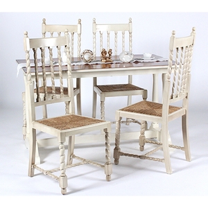 Juego de mesa y sillas de comedor clásico vintage serie 5103, hecho de caoba, se puede usar para diversas necesidades y conceptos de decoración de habitaciones. - Product Image 1