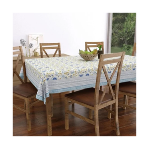 Nappe Jaune à Bordure Florale en Lin Traditionnel pour Salles à Manger, Idéale pour les Espaces Hôteliers, Impression Personnalisée en Gros, Exportateur de Textiles Indiens - Product Image 2