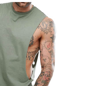 Débardeur de sport pour homme pour la salle de sport, l'entraînement, la course à pied, léger, en spandex/coton tricoté, respirant, grande taille, évacuation de l'humidité - Product Image 4