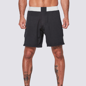กางเกงขาสั้นนักมวยปล้ำสีดำสำหรับผู้ชาย - Product Image 1
